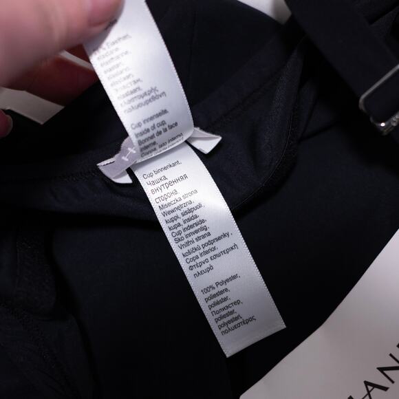 Hanro Allure Bra Camisole Top Black Padded Underwire Shapewear Shaping 38C NWT - Picture 7 of 7